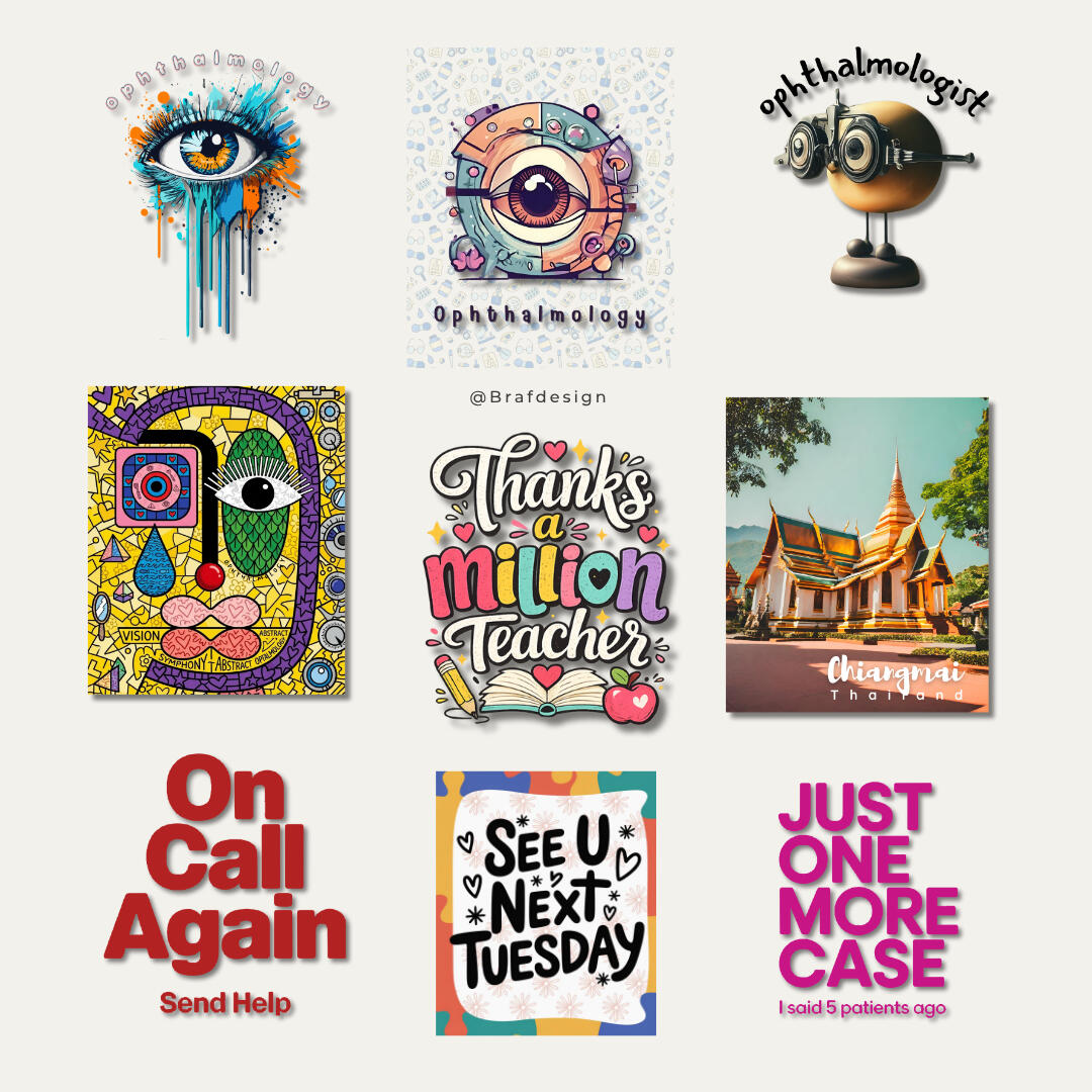 Vibrant Brafdesign Sticker Collection Thailand Optometry Funny